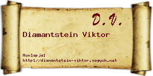 Diamantstein Viktor névjegykártya